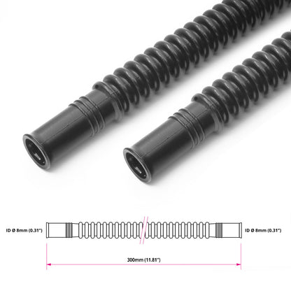 Nuke Performance - Convoluted black nylon in-tank fuel hose Ø8mm 300mm