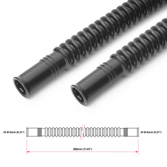 Nuke Performance - Convoluted black nylon in-tank fuel hose Ø8mm 300mm