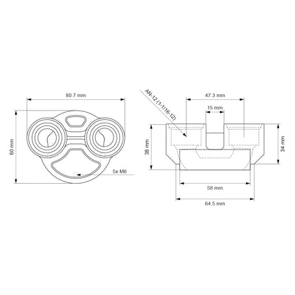 Nuke Performance - CFC Unit Stäubli connector, dual AN-12