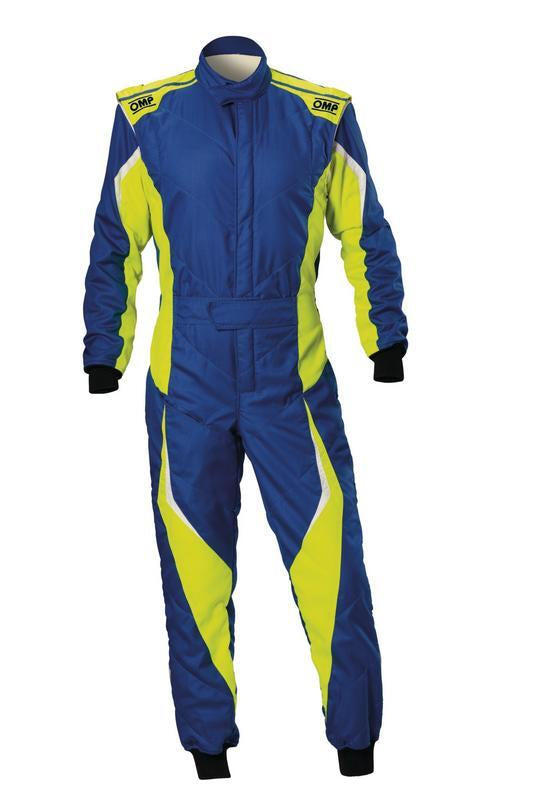 OMP TECNICA EVO OVERALL FIA 8856-2018 NAVY BLUE / GREY / CYAN SZ 58 FIA 8856-2018 + SFI