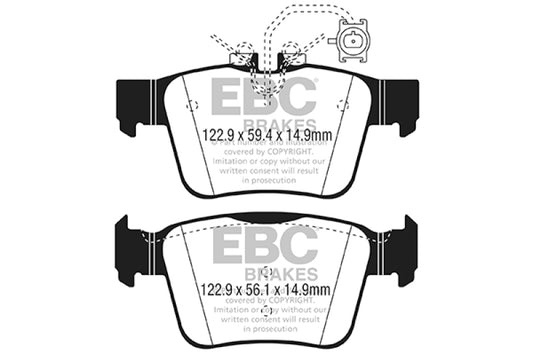 EBC 2017+ Alfa Romeo Giulia 2.0T Yellowstuff Rear Brake Pads
