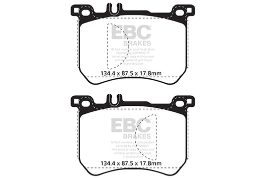 EBC 15+ Mercedes-Benz SL400 3.0 Twin Turbo Redstuff Front Brake Pads