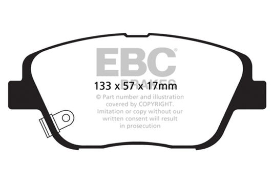 EBC 10-14 Hyundai Sonata 2.0 Turbo Greenstuff Front Brake Pads