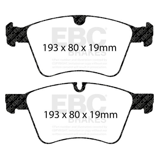 EBC 08-10 Mercedes-Benz GL320 3.0 TD (373mm Front Rotors) Greenstuff Front Brake Pads