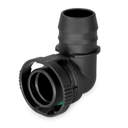 Nuke Performance - BQL 22 Male to Convoluted hose, 90 Degree