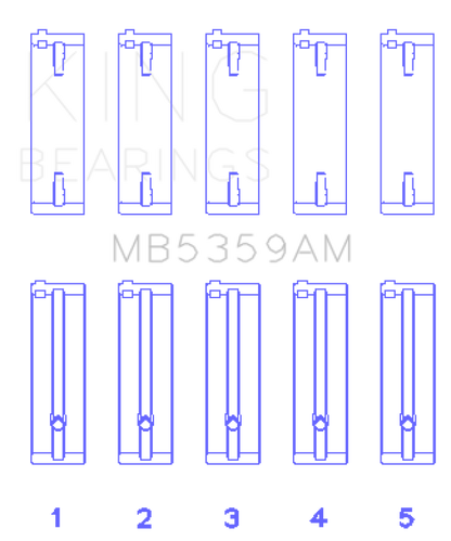 King Engine Bearings Mazda FE 2.0L Main Bearing Set