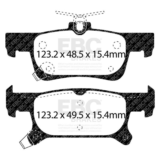 EBC 2016+ Buick Envision 2.0L Turbo Yellowstuff Rear Brake Pads