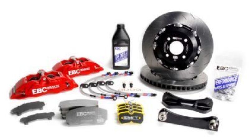 EBC Racing 01-09 Porsche 911 (996/997) Red Apollo-6 Calipers 355mm Rotors Front Big Brake Kit
