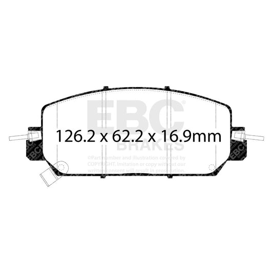 EBC 2017+ Honda CR-V 1.5L Turbo Greenstuff Front Brake Pads