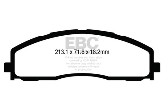 EBC 13+ Ford F250 (inc Super Duty) 6.2 (2WD) Yellowstuff Front Brake Pads