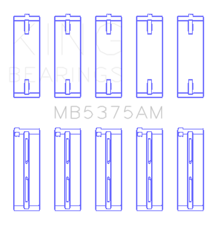 King Engine Bearings Toyota 2ZZGE Crankshaft Main Bearing Set