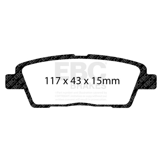 EBC 10-11 Hyundai Genesis 3.8 Ultimax2 Rear Brake Pads