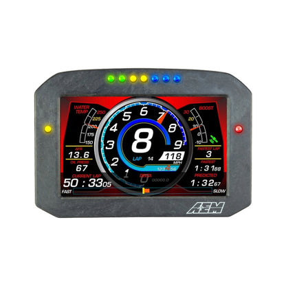 AEM CD-7LG Carbon Logging Flush Digital Dash Display w/ Internal 20Hz GPS & Antenna