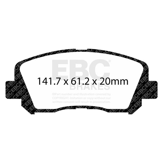 EBC 13+ Jeep Cherokee 2.4 Greenstuff Front Brake Pads