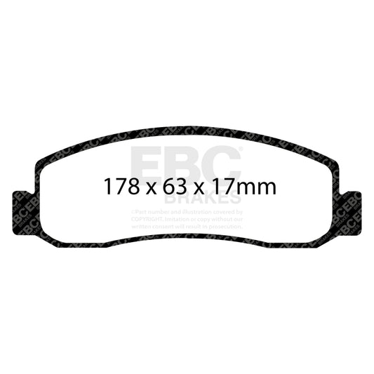 EBC 11 Ford F250 (inc Super Duty) 6.2 (2WD) Extra Duty Front Brake Pads
