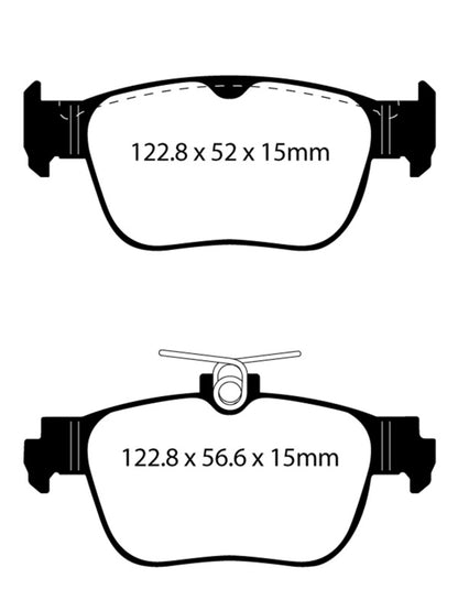 EBC 22-25 Audi A3 2.0L (t) Greenstuff Rear Brake Pads