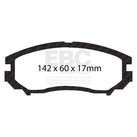 EBC 04-06 Hyundai Tiburon 2.7 6 speed Yellowstuff Front Brake Pads