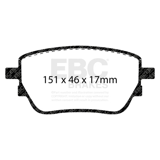 EBC 2019+ Mercedes-Benz A220 Sedan (V177) 2.0L Turbo Yellowstuff Rear Brake Pads