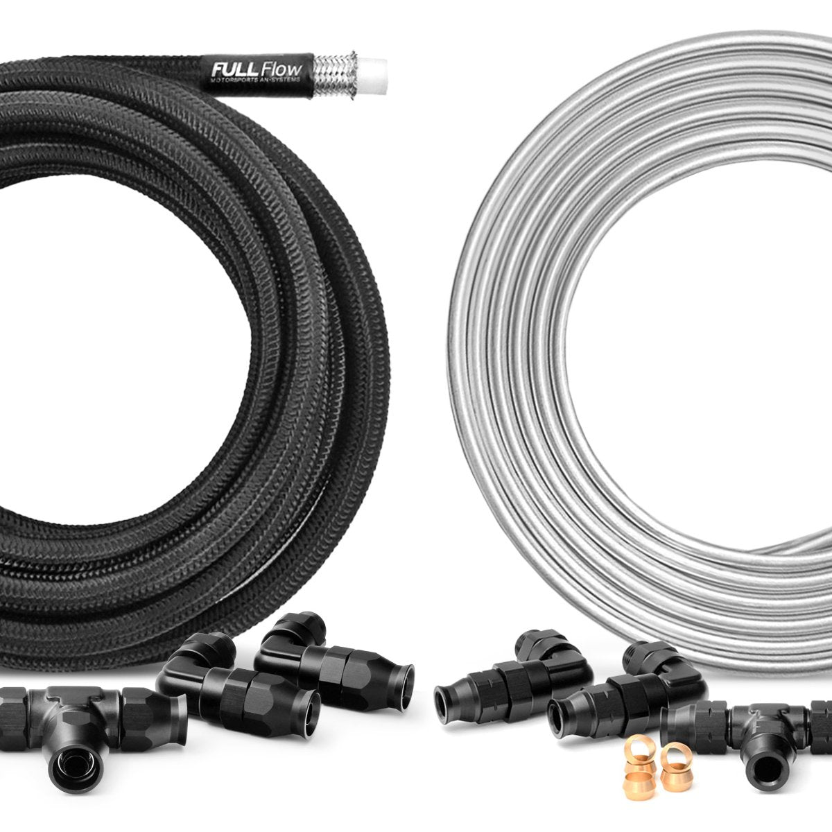 Nuke Performance - Air Jack 60 C 3pc Set, with Hardline hose kit and Petcock ball valve