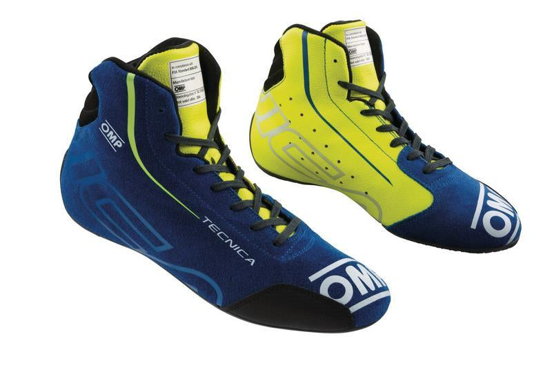 OMP TECNICA SHOES my2025 FIA 8856-2018 NAVY BLUE / CYAN SZ 44
