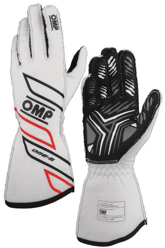 OMP ONE-S GLOVES my2025 FIA 8856-2018 NAVY BLUE / FLUO ORANGE SZ L