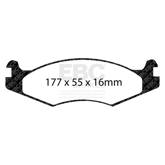 EBC 92-03 Am General H1 Yellowstuff Front Brake Pads