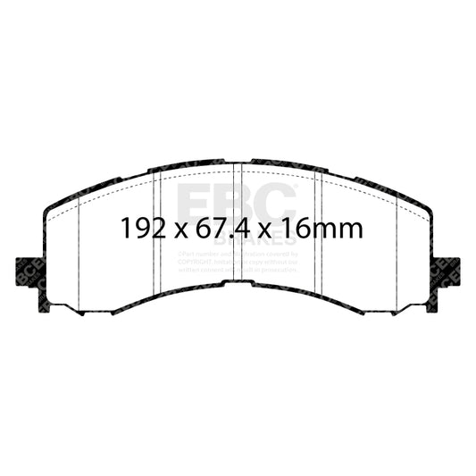 EBC 2022+ Ford Bronco Raptor 3.0T Greenstuff Front Brake Pads