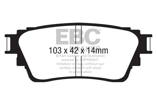 EBC 18-21 Mitsubishi Outlander Greenstuff Rear Brake Pads