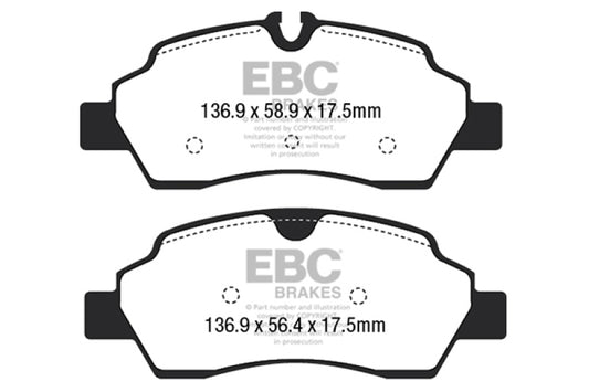 EBC 15+ Ford Transit 2.2 TD Ultimax2 Rear Brake Pads