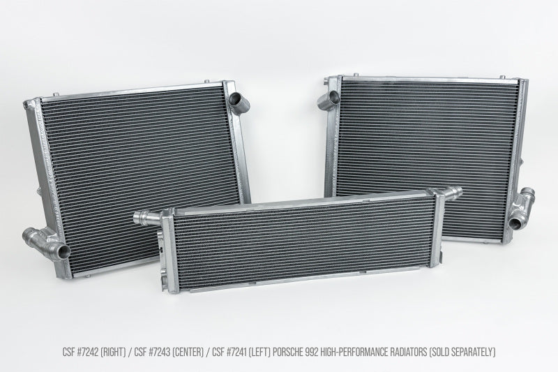 CSF 2019+ 992.1/992.2 Porsche 911(3.0LT Base/T/S/4/4S/GTS/4 GTS) High Perf Center Aluminum Radiator