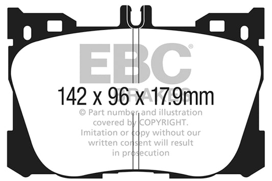 EBC 2019+ Mercedes-Benz CLS450 (C257) 3.0L Turbo Greenstuff Front Brake Pads