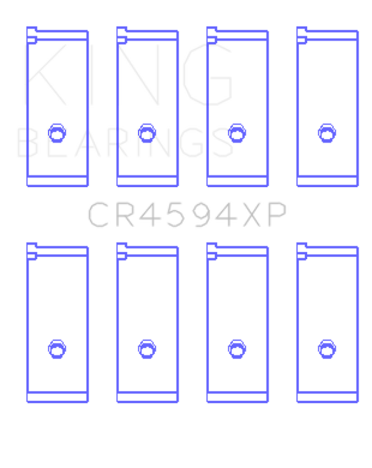 King Engine Bearings Suzuki M16A (Size .026) Connecting Rod Bearings (Set of 4)
