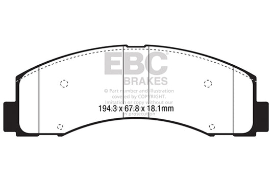 EBC 18+ Ford F-150 2.7TT 2WD Ultimax Front Brake Pads