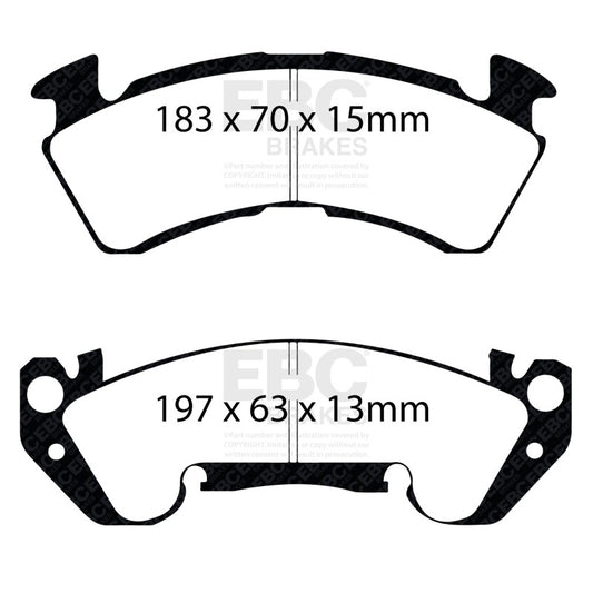 EBC 92-96 Chevrolet Caprice 4.3 Police Redstuff Front Brake Pads