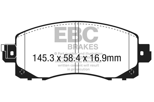 EBC 2022+ Subaru WRX 2.4T Yellowstuff Front Brake Pads