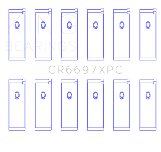 King Engine Bearings Nissan RB25DET/RB26DETT 24V pMaxKote Performance Rod Bearing Set - Size STD