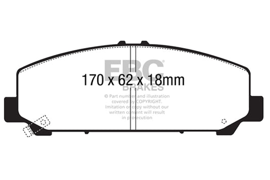 EBC 06-07 Infiniti QX56 5.6 (Akebono) Extra Duty Front Brake Pads