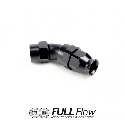 Nuke Performance - Full Flow PTFE Hose End Fitting 45 Degree AN-8