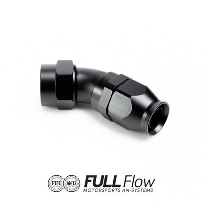 Nuke Performance - Full Flow PTFE Hose End Fitting 45 Degree AN-12