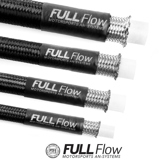 Nuke Performance - Black Nylon PTFE Braided Fuel Hose AN-8, Length 1m