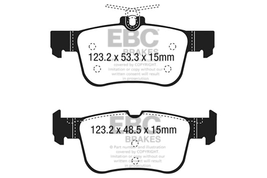 EBC 15+ Ford Edge 2.0 Turbo FWD Redstuff Rear Brake Pads