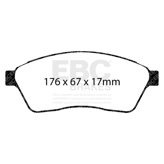 EBC 10-11 Cadillac SRX 2.8 Turbo Yellowstuff Front Brake Pads
