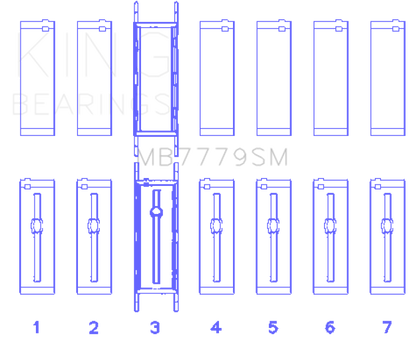 King Engine Bearings BMW B58B30A (Size 0.50 Oversized) Main Bearing Set