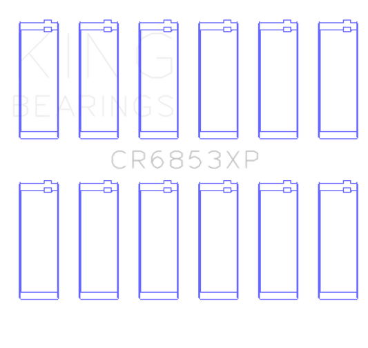King Engine Bearings BMW S50B32 (Size .026) Connecting Rod Bearings (Set of 6)