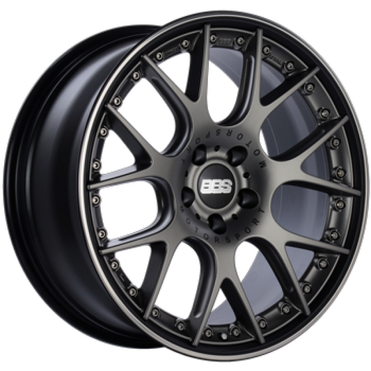 BBS CH-RII 21x9 5x112 ET32 Satin Black Center Platinum Lip SS Rim Prot Wheel PFS Req w/MS Etching