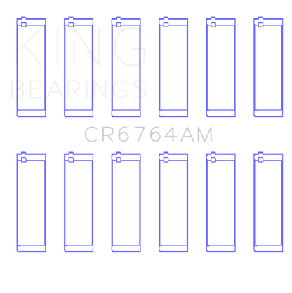 King Engine Bearings VW AES/AUE/ABV Connecting Rod Bearing Set (Set of 6) - Size STD