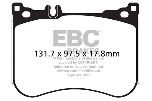 EBC 14+ Mercedes-Benz S550 4.7 Twin Turbo AMG Sport Pkg Yellowstuff Front Brake Pads