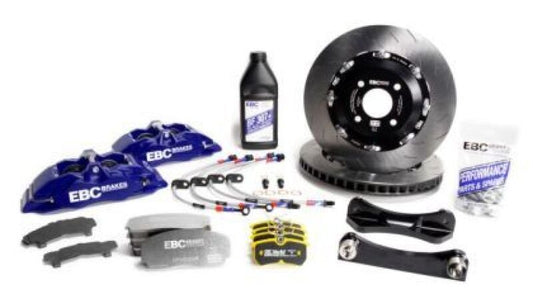 EBC Racing 03-09 Nissan 350Z 3.5L Blue Apollo-6 Calipers 355mm Rotors Front Big Brake Kit
