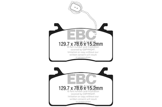 EBC 17-18 Alfa Romeo Giulia Ultimax OEM Replacement Front Brake Pads