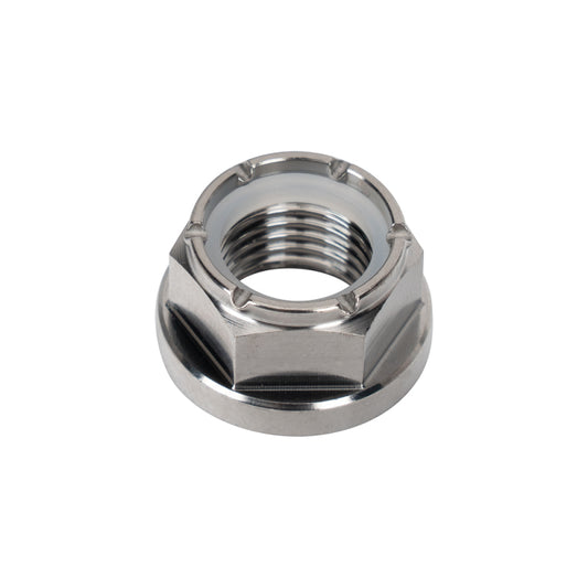 Wilwood nut 3/8-24 nylon self lock hex flange titanium GR5